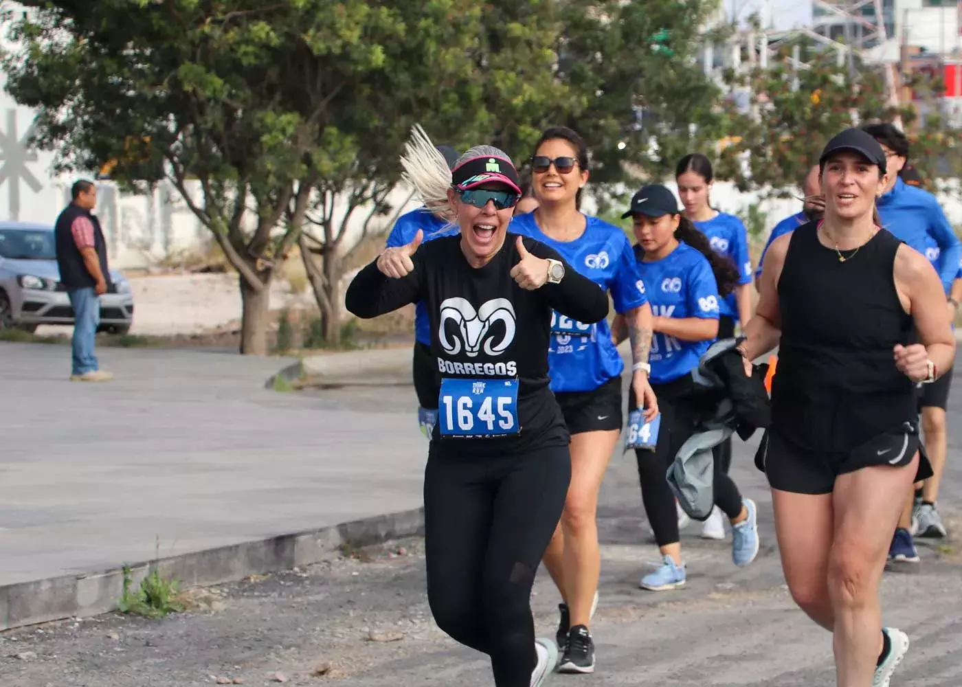 Fabiana feliz en la carrera