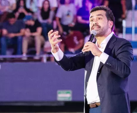 Jorge Álvarez Máynez en el Foro Nacional Actúa en la Arena Borregos del campus Monterrey