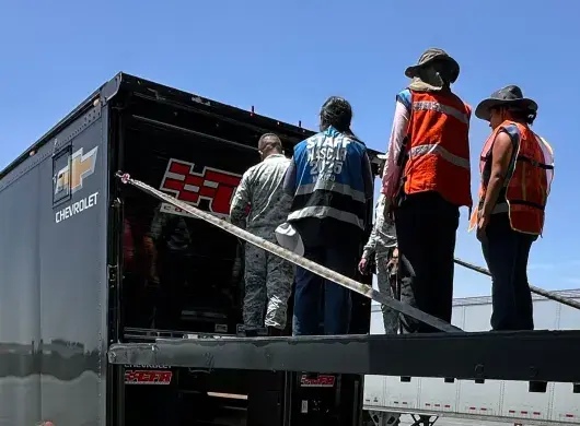 Hundreds of NASCAR transporters and haulers arrived in Mexico with the help of Tec de Monterrey Laguna campus students.