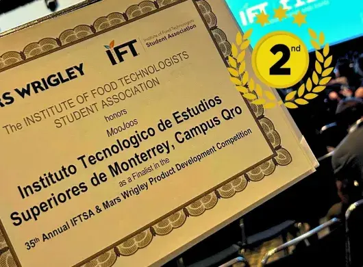 Estudiantes del Tec campus Querétaro obtuvieron el segundo lugar en el concurso internacional de desarrollo de productos IFTSA y Mars 2025