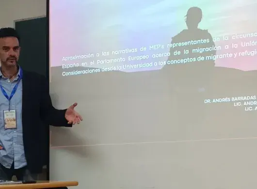 Andrés Barradas, profesor de Comunicación, participó en el Congreso Internacional de Migraciones y Refugio
