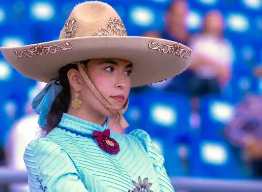 Viviana Muñoz en el nacional de escaramuza charra