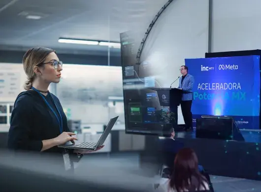 Evento de lanzamiento de PotencIA MX, la primera aceleradora de inteligencia artificial de Meta en México, en colaboración con el Tec de Monterrey e incMTY.