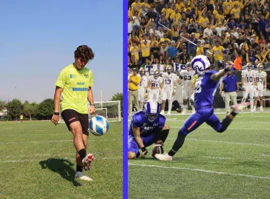 Roberto Medina, el jugador de Borregos Mty que ‘patea’ en dos canchas