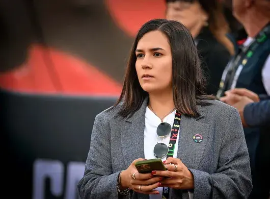 María Fernanda Fregoso en la gestión de un partido