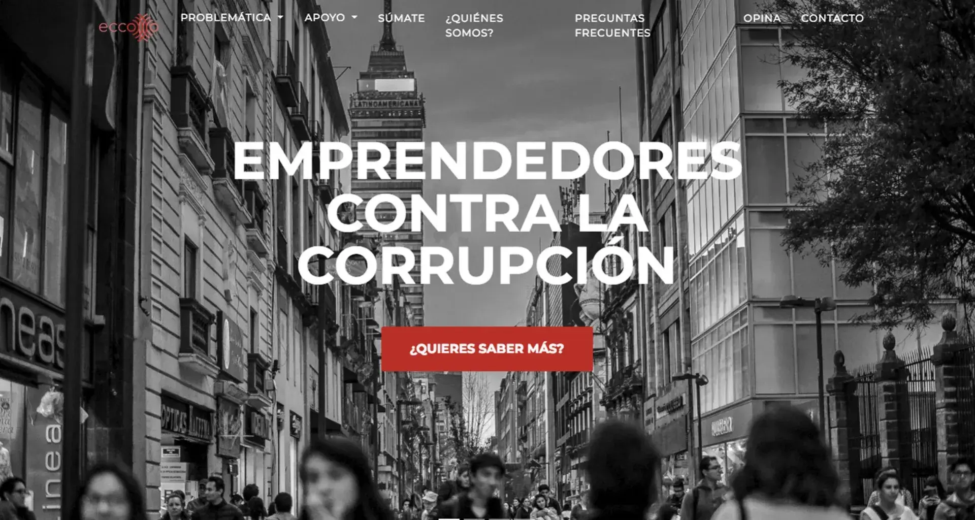 Plataforma web que combate la corrupción.