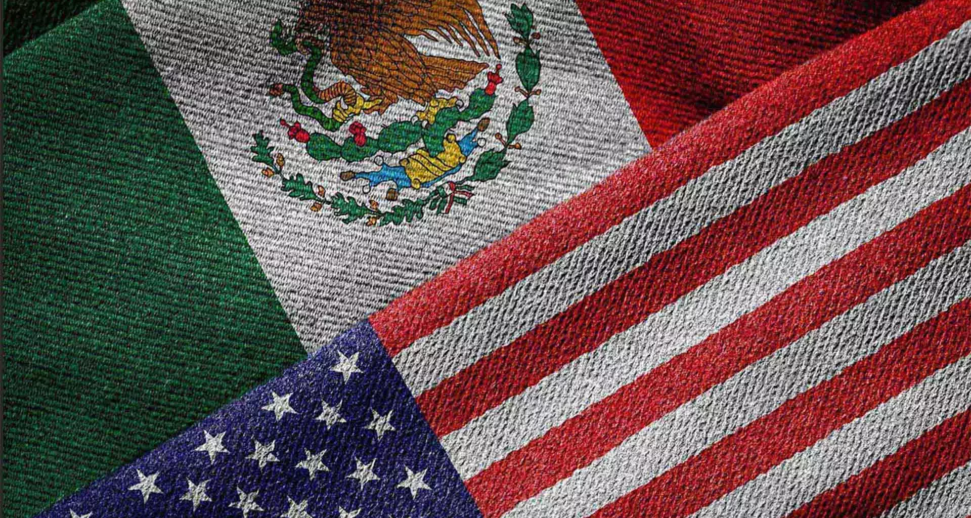 bandera de México y Estados Unidos