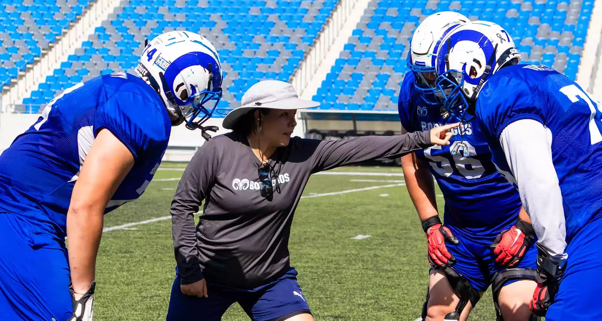 Coach Gaby: first woman on staff of Borregos Monterrey football team