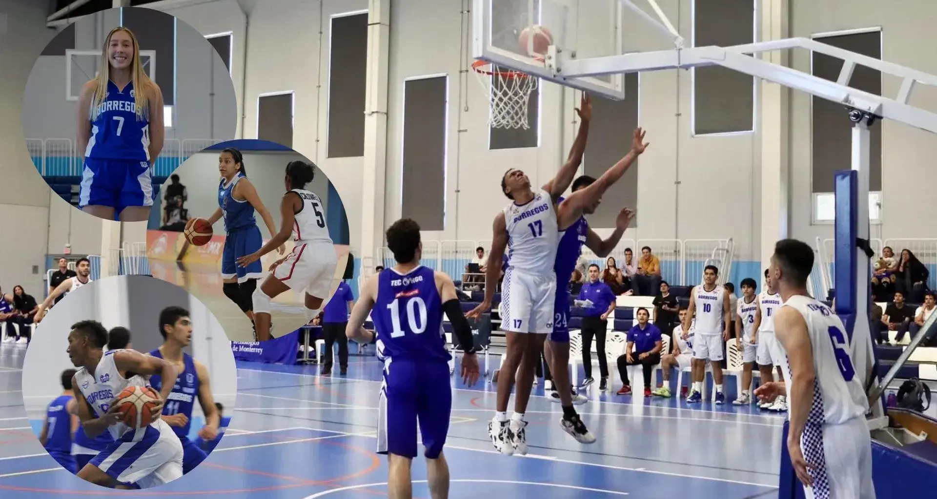 Alumnos jugadores de basquetbol del representativo del Tec