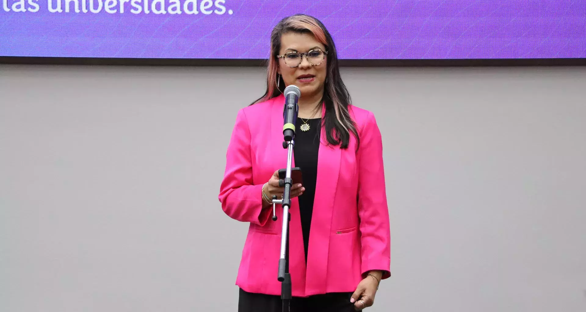 Janeth Aguirre durante su discurso en el Premio Mujer Tec 2024.