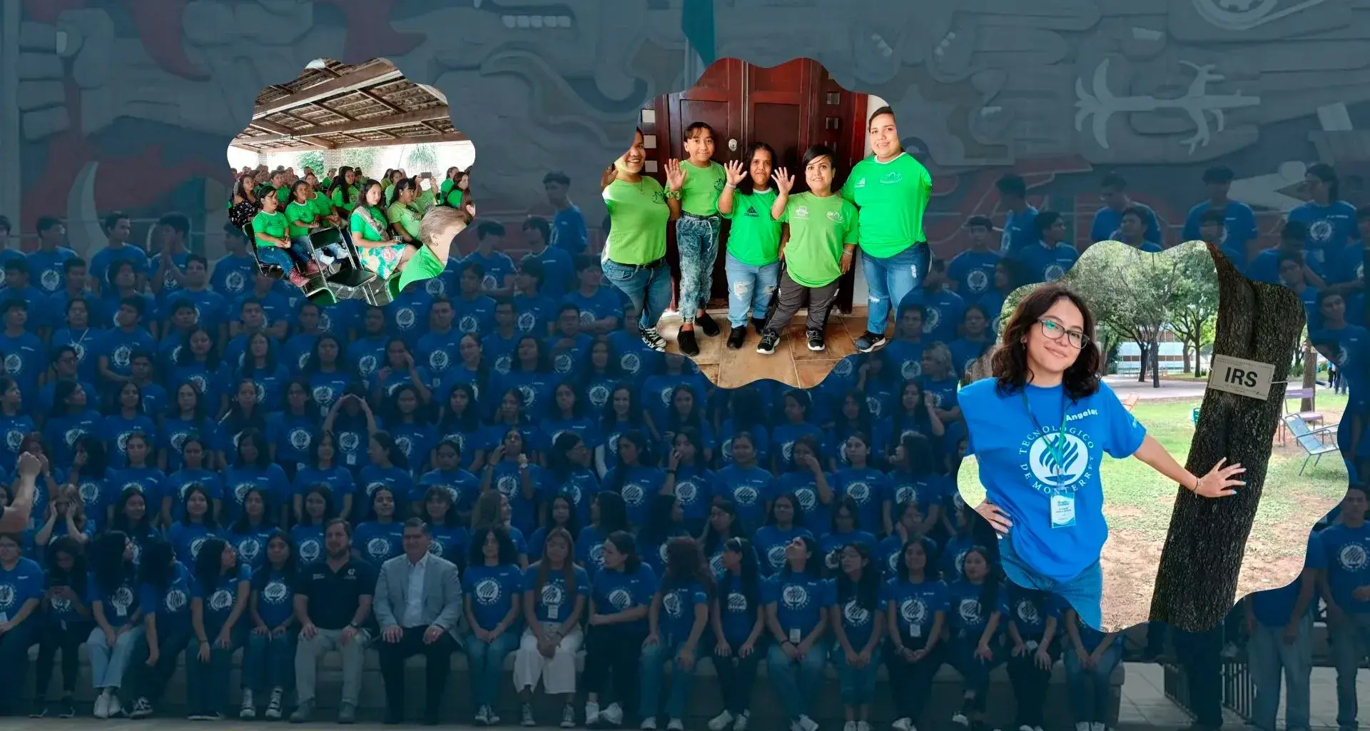 Collage de fotos de la fundación donde participa Ángeles