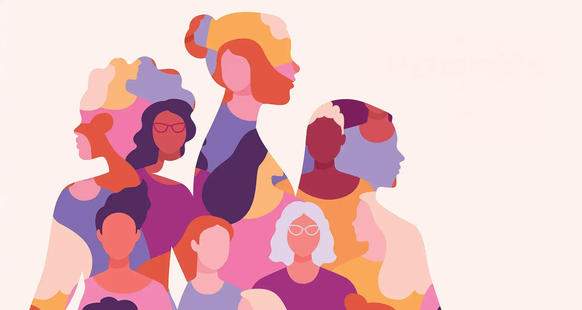 Ilustración de mujeres jóvenes