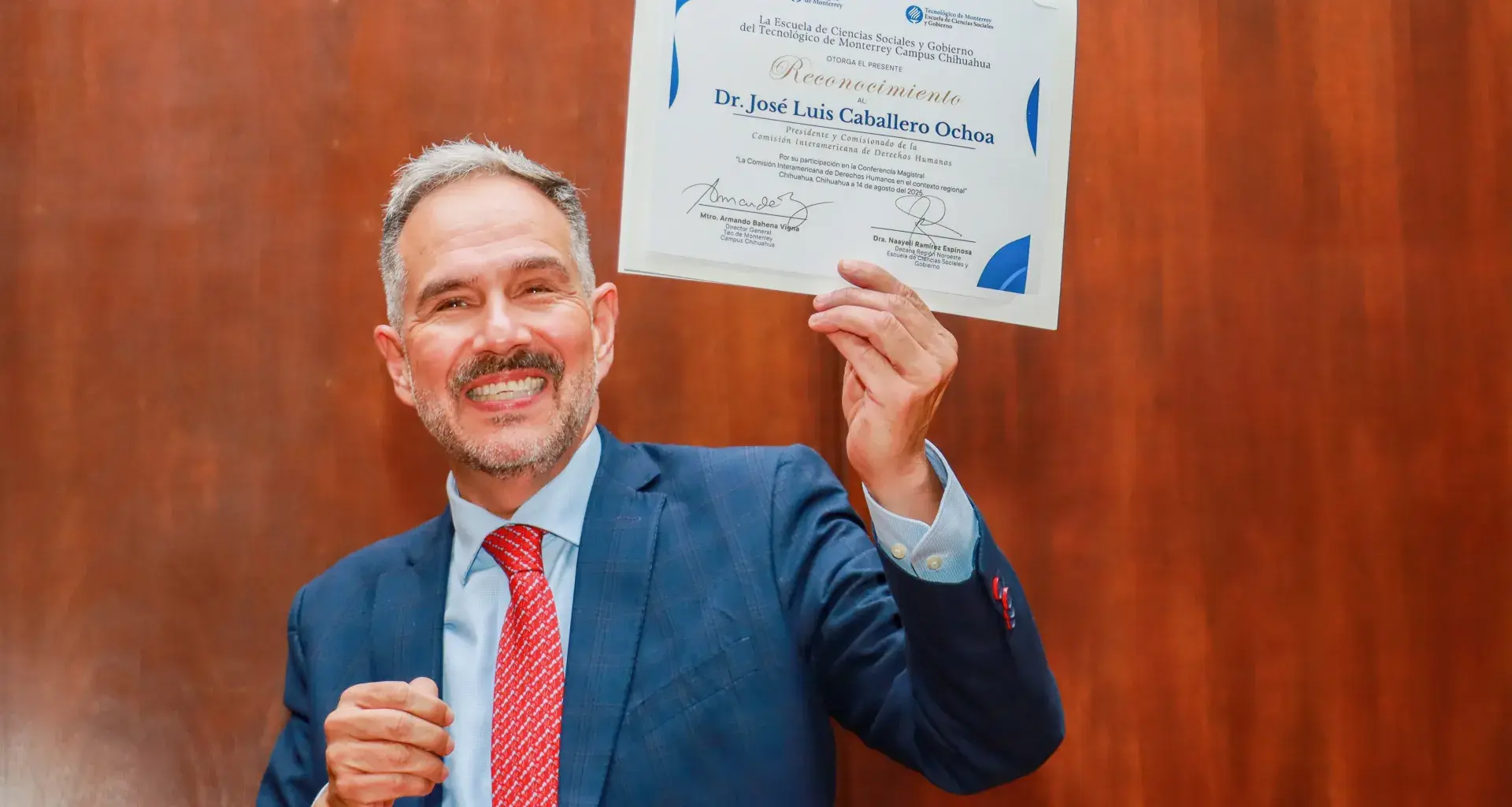 José Luis Caballero, presidente de la CIDH y EXATEC, dio una conferencia en el Tec campus Chihuahua sobre los derechos humanos en América.