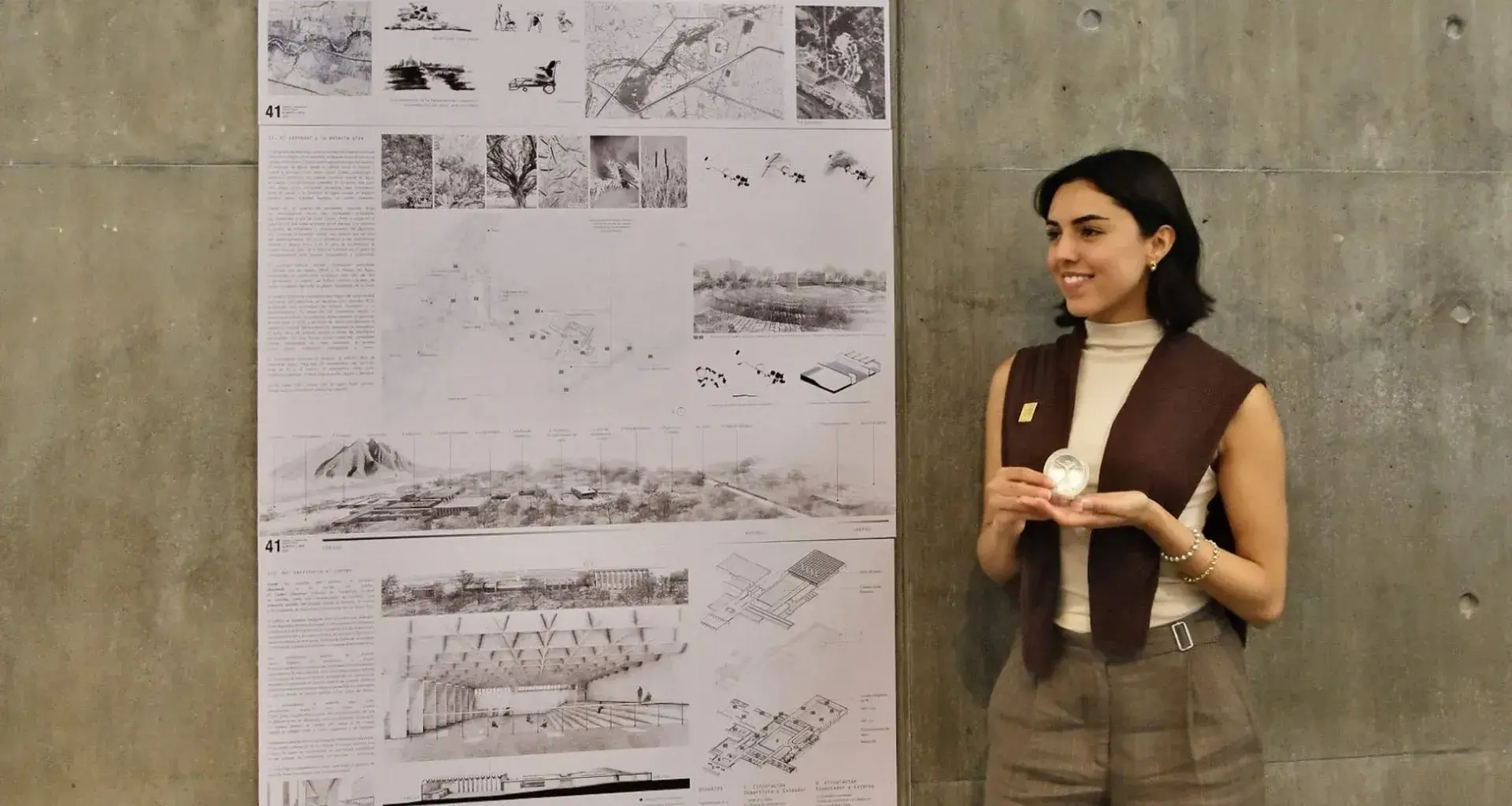 Valeria Márquez Castro fue reconocida con el primer lugar en el Concurso Nacional de Composición Arquitectónica Alberto J. Pani por su proyecto deportivo inclusivo. 