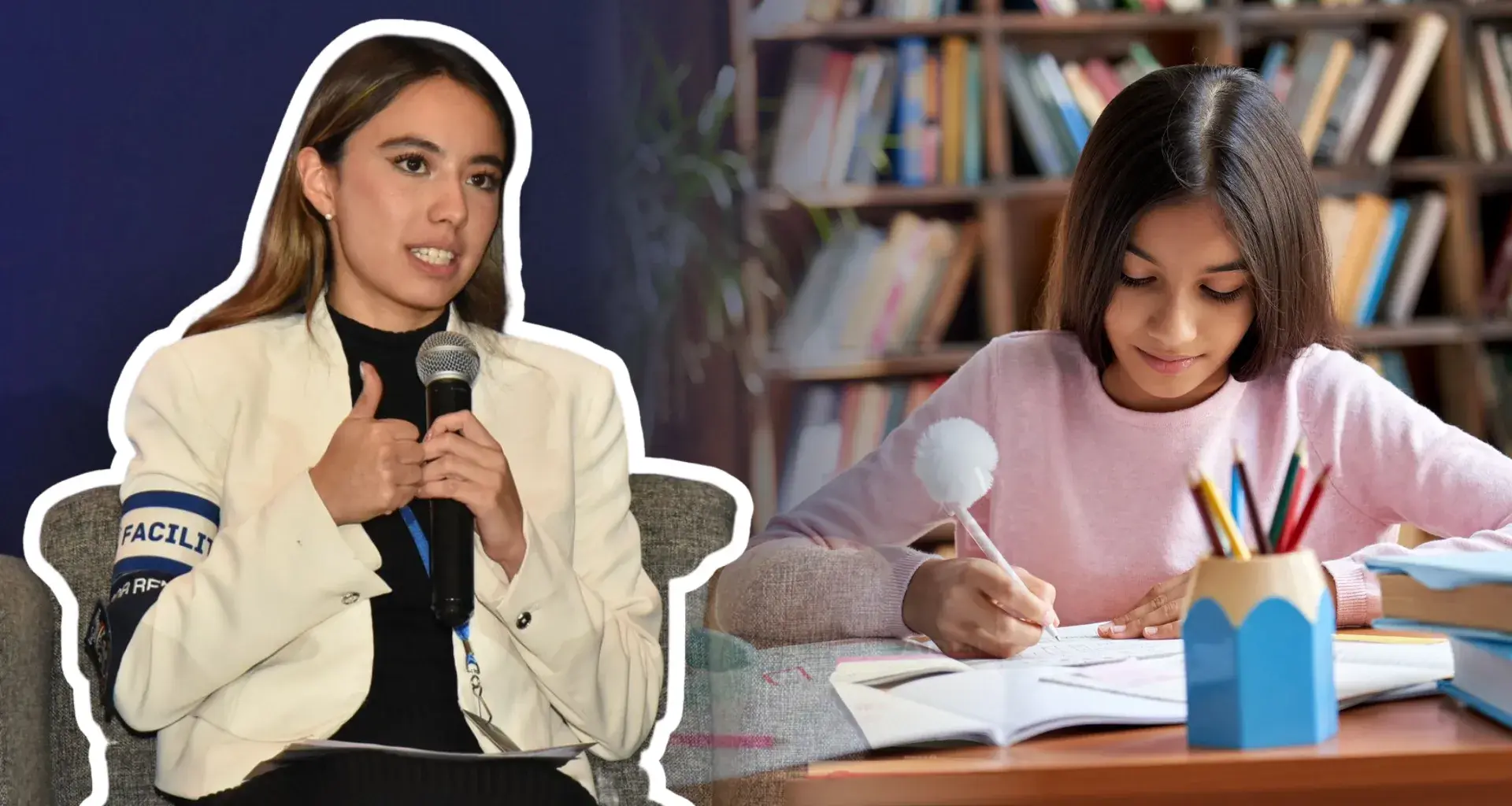 Renata García, alumna del Tec Ciudad de México, durante su participación en el foro Youth Voices in the Fight for Equality del Women Economic Forum.