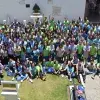 Los alumnos en la foto grupal de la Bienvenida