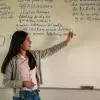 Mariel Quintero, alumna de Prepa TEC Zacatecas asiste a uno de los entrenamientos de matemáticas.