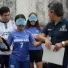 Partido de soccer entre Borregas de PrepaTec Santa Anita y Atlético Guadalajara Escuela de Futbol para Ciegos