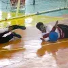 Foto tomada de medios INPODE. Isaac y Nazareth compitieron en la final de GoallBall nacional en Colima