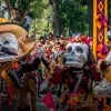 Fotografía desfile Día de Muertos en México