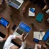 reunion de negocios de empresa