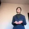 Alejandra Rojas durante su discurso persuasivo.