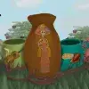 El mural ganador se enfocó en destacar cada aspecto importante de la tenencia de Capula, incluyendo las artesanías de barro, la música, la comida, la religión y la Catrina.