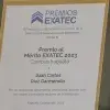 Placa de Juan Carlos Díaz Garmendia por su Premio al Mérito EXATEC