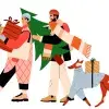 Ilustración de los artículos más vendidos durante navidad 2023