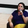 Deisy Hernández y Cintia Smith durante el conversatorio "Mujeres en espacios de poder".