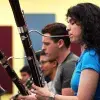 Alumnos integrantes de la Orquesta Sinfónica del Tec ensayan para la presentación de Overture.