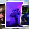 Shalom Carmona in various photos wearing spacesuits.