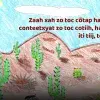 Ilustración a mano de escena desértica de leyenda nativa Comcáac.
