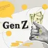 Imagen conceptual con comprador joven de la generación Z