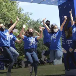Alumnos en 'Blue Fest' celebración de 78 Aniversario del Tec en campus Monterrey