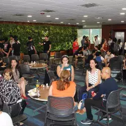 Entrepreneurs interact at Venture Café Monterrey
