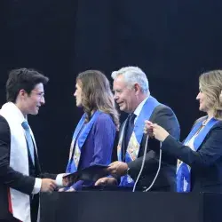 Andrés Panti, egresado de PrepaTec durante su ceremonia de graduación.
