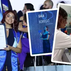Yareli Aguilar durante su ceremonia de entrega de título profesional en campus Mty.