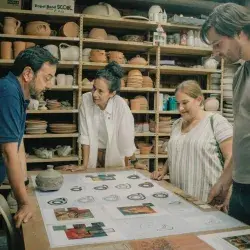 Profesora del Tec campus Querétaro impartiendo taller de cerámica