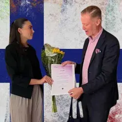 Fernanda Cerda, alumna de PrepaTec Esmeralda, fue embajadora de Finlandia por un día.