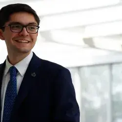 Ariel Delgado, estudiante de Ingeniería Química, en el Tec campus Estado de México.