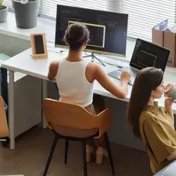 Generation Z's job expectations. Young people working in a company.
