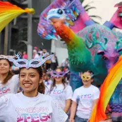 MiCEMtecuhtli, alebrije hecho por estudiantes del Tec campus Estado de México, es presentado en el Desfile y Concurso de Alebrijes Monumentales 2025.