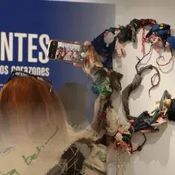 Obras de arte que forman parte de la exposición Migrantes. Una historia de dos corazones en el Tec CCM.
