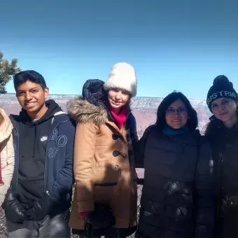 Alumnos en viaje escolar