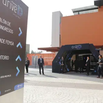 Túnel Pemex Drive, bienvenida a evento.