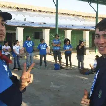 Alumnos disfrutando de la experiencia 