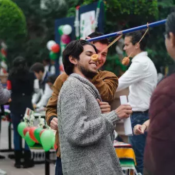 Fotografía del festejo de la noche mexicana en el TEC Toluca