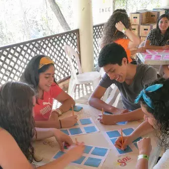 Alumnos en el Campamento Águilas