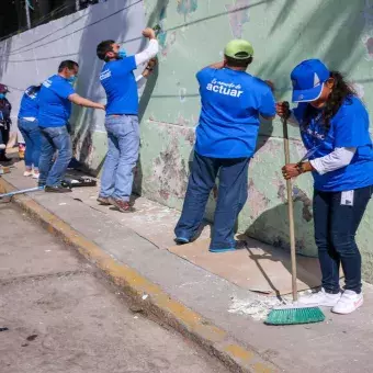 La comunidad del Tec Campus Toluca unió esfuerzos para pintar la escuela Mihuel Hidalgo en San Antonio Buenavista